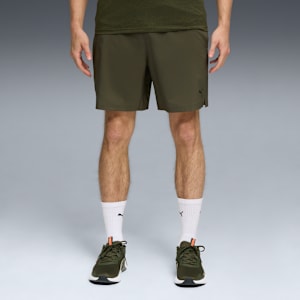 Train All Day ESSENTIALS Men's 7" Woven Shorts, Dark Olive, extralarge
